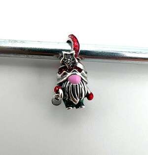 New Glow-in-the-Dark Christmas Gnome Charm for European Bracelet